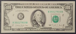 Vintage Uncirculated 1988 One Hundred Dollar ($100) FRN; B2 New York - Picture 1 of 2