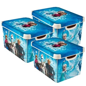 Curver Deco Box 22L Disney Frozen Themed - Set of 3. - Picture 1 of 2