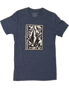 VOLCOM Mens Graphic T-Shirt Top Small Navy Blue Cotton CD09 - Picture 1 of 3