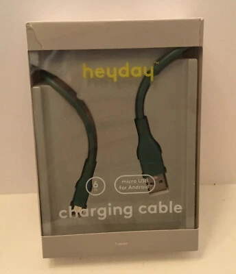 Heyday Charging Cable 6ft. Micro USB for Android Green - Image 1 of 3