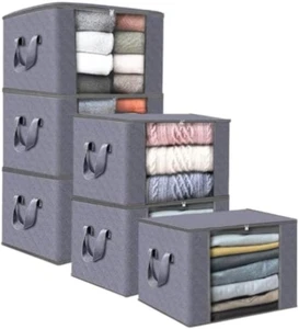 6 Pack Large Storage Bags for Clothes Foldable Storage Bins, Closet Organizer... - Picture 1 of 1