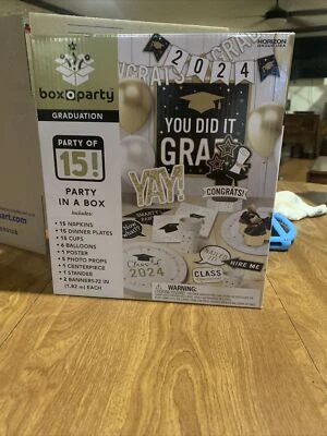 2024 Graduation Party Box 61-Piece Party For 15 New - Image 1 of 2