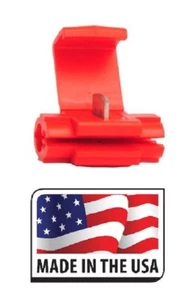 (50) Red 22-16 Scotch Lock Quick Splice Wire Connectors Made In USA - Foto 1 di 2