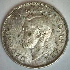 1945 Great Britain Silver Florin Coin Circulated You Grade George VI 2 Shillings - Picture 1 of 2