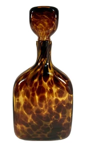 "EMPOLI Christian Dior 13"" DECANTER años 60 con tapón caparazón de tortuga vidrio leopardo" - Imagen 1 de 18