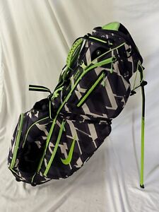 Nike Extreme Sport IV Stand Golf Carry Bag Black/Neon Green 8 Way  Double Strap