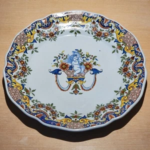 Antik Porquier Beau Quimper Frankreich Keramik Rouenesque Engel Cherub Design - Bild 1 von 4