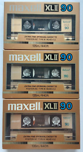 NEW LOT x3 - Maxell XLII 90 High Position Type II Cassette Tapes 1980's Japan