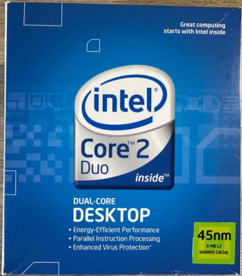 Processore Intel core 2 duo E8500 -Clock 3,16 Ghz -lga 775-Dissipatore stock - Immagine 1 di 4
