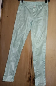 Girls shiny turquoise Justice premium Skinny jeans Simply Low Premium Jeans 14s - Picture 1 of 4