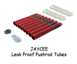 VW TYPE 1 3 BILLET JAYCEE LEAK PROOF RED PUSHROD TUBES BUG BUS GHIA SUPER BEETLE - Picture 1 of 4