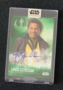 Star Wars Stellar 2020 Lando Calrissian Billy Dee Williams Auto Card Green 18/20 - Picture 1 of 6