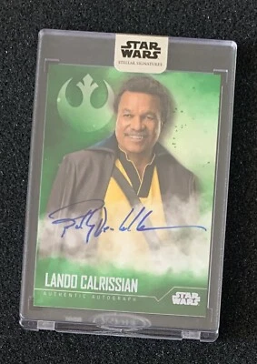 Star Wars Stellar 2020 Lando Calrissian Billy Dee Williams Auto Card Green 18/20 - Image 1 of 4