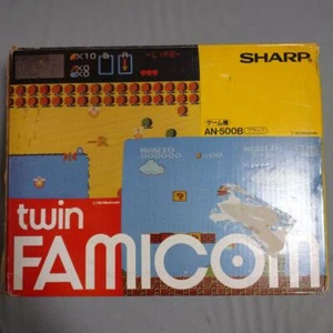 Complete WORKING Sharp Twin Famicom Nintendo NES Black AN-500B  - Picture 1 of 6