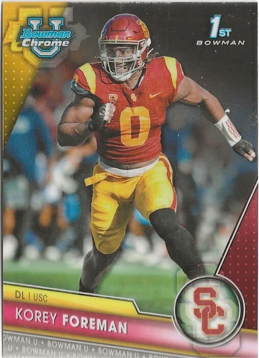 2023 Bowman Chrome University Korey Foreman Rookie RC Fresno State Bulldogs (C) - Image 1 of 1