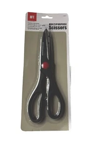 Tijera negra multiusos con cuchillas de acero inoxidable y abrebotellas A-10 - Imagen 1 de 1