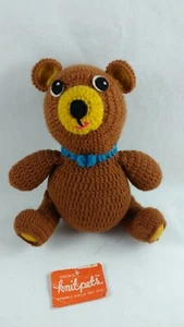 De colección Dakin 8" Peluche Marrón Oso de Peluche Arco Azul Tejido Mascotas Peluche Relleno - Imagen 1 de 4