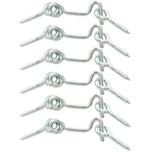 6Pcs Cabin Hook and Eye Latch 1.7" Swivel Window Hook Gate Door Latch with Mo... - Picture 1 of 5