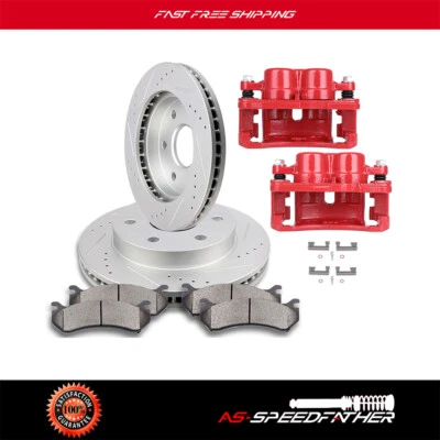 Rotores de freno delanteros pinzas y pastillas de cerámica para Cadillac Escalade ESV EXT Foto 1 de 4