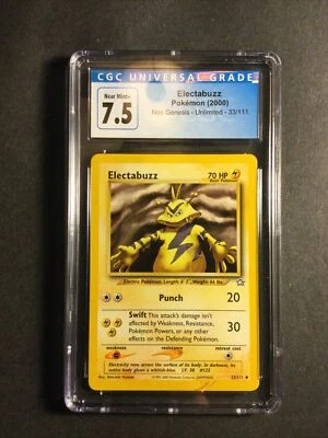 2000 Pokémon Neo Genesis Set Electabuzz Unlimited 33 /111 CGC 7.5 Near Mint+ - Image 1 of 4