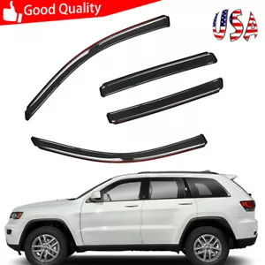 For Jeep Grand Cherokee 2011-21 Window Visor Sun Rain Guard Vent Deflector Shade - Picture 1 of 17