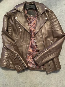 Leather Jacket 100% Skin Outfit Brand NWOT Brown - Picture 1 of 3