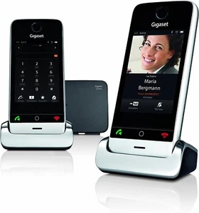 DUO Gigaset SL910a schnurloses Telefon mit Touch & Farbdisplay&Anrufbeantworter - Afbeelding 1 van 6