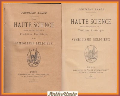 LA HAUTE SCIENCE 2 volumi premiere deuxieme annee 1893 1894 libro antico magia - Immagine 1 di 4