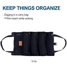 Multi-Purpose Tool Roll Up Bag Wrench Pouch Canvas Hanging Organizer W/ 5 Pocket