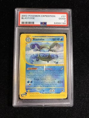 PSA 2 Blastoise 37/165 - Pokemon Expedition Set Rare E-reader Good English WoTC - Image 1 of 2
