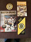 1977-78 Boston Bruins Official Guide, 3 1/2” Pin, 87/88 Yearbook/Schedule/Insert