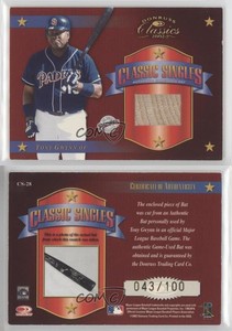 2002 Donruss Classics Classic Singles /100 Tony Gwynn #CS-28 HOF