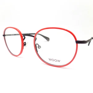 Woow Let's See 1 TM01 Matte Black Red 46mm New Authentic Eyeglass Frame - Picture 1 of 3