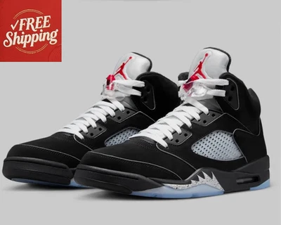Jordan 5 "BLACK  METALLIC REIMAGINED" Men's Basketball Shoes High Top - Image 1 of 4