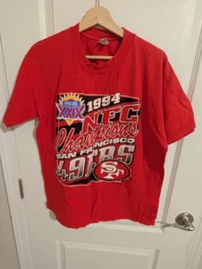 Camisa De Colección 1994 San Francisco 49ers NFC CHAMPIONS Talla Grande Roja - Imagen 1 de 5