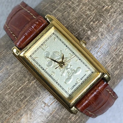 Женские кварцевые аналоговые часы Lorus V401-X081 Dress Mickey Mouse кожа 19 мм 6 1/4 дюйма - Изображение 1 из 4