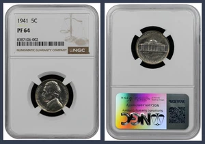 1941 Jefferson Nickel NGC PF65 Proof Coin 5C *freshly graded* - Picture 1 of 1