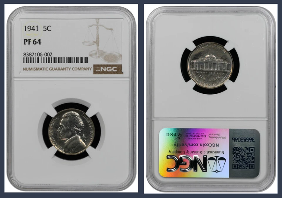 1941 Jefferson Nickel NGC PF65 Proof Coin 5C *freshly graded* - Image 1 of 1