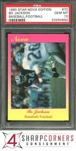 1990 STAR NOVA EDITION #70 BO JACKSON BASEBALL/FOOTBALL #/500 POP 2 PSA 10 - Picture 1 of 4