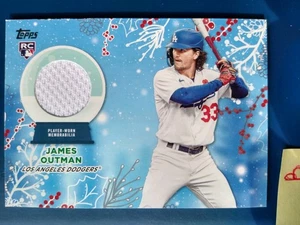 2023 Topps Holiday Relic Jersey James Outman #RC-JO Los Angeles Dodgers RC - Picture 1 of 2