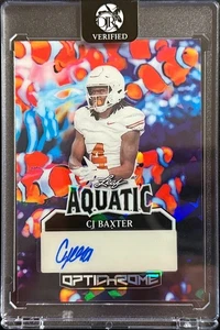 2025 Leaf OptiChrome Aquatic CJ Baxter 1/1 Rookie Auto Verified Encased - Picture 1 of 2