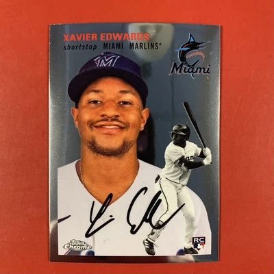 2023 Topps Chrome Platinum Anniversary Xavier Edwards card #149 Miami Marlins - Image 1 of 2