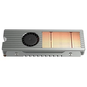 M.2 NVME SSD Heatsink Cooler Built in High Speed Fan Hard Drive Radiator8574 - Afbeelding 1 van 8