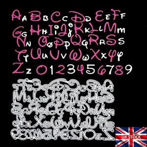 Double Disney Alphabet & Numbers Metal Cutting Die, Card Making, Paper Crafts J0 - Picture 1 of 6