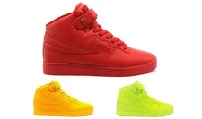 red and yellow fila shoes