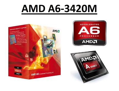 AMD A6-3420M Quad Core Processor 1.5 - 2.4 GHz, Socket FS1, 35W CPU  - Image 1 of 4