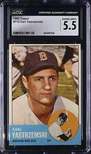 1963 TOPPS #115 CARL YASTRZEMSKI CGC 5.5 EXCELLENT + RED SOX 3162 - Picture 1 of 2