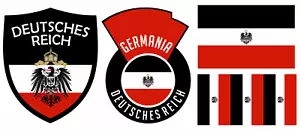 Deutsches Reich Aufbügler Fahne Transferbügeln TShirt Trikot Z. Aufbügeln St. 6B - Picture 1 of 7
