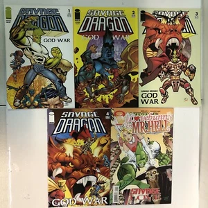 Savage Dragon: God War (2004) Starter Set # 1-4 & Lovebunny Mr. Hell # 1 (VF/NM) - Picture 1 of 7