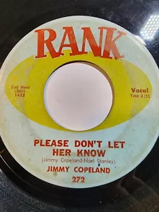 JIMMY COPELAND : I'm Going Steady With Blues/Please Don't RANK GOOD F277 - Picture 1 of 1
